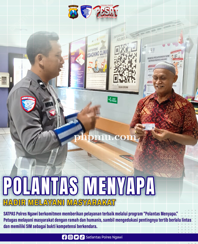 SATPAS Polres Ngawi Tingkatkan Kualitas Layanan Publik Melalui Program Polantas Menyapa