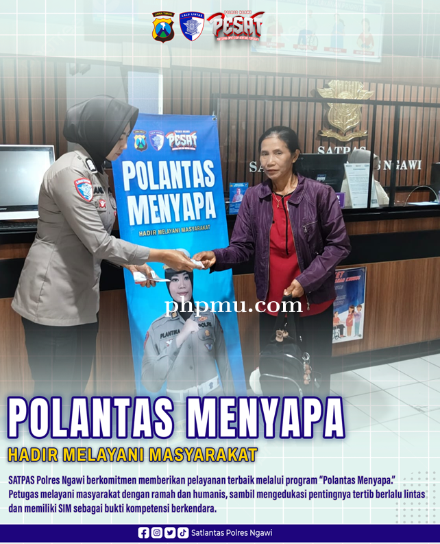 Program Polantas Menyapa di SATPAS Polres Ngawi Semakin Dekatkan Pelayanan kepada Masyarakat