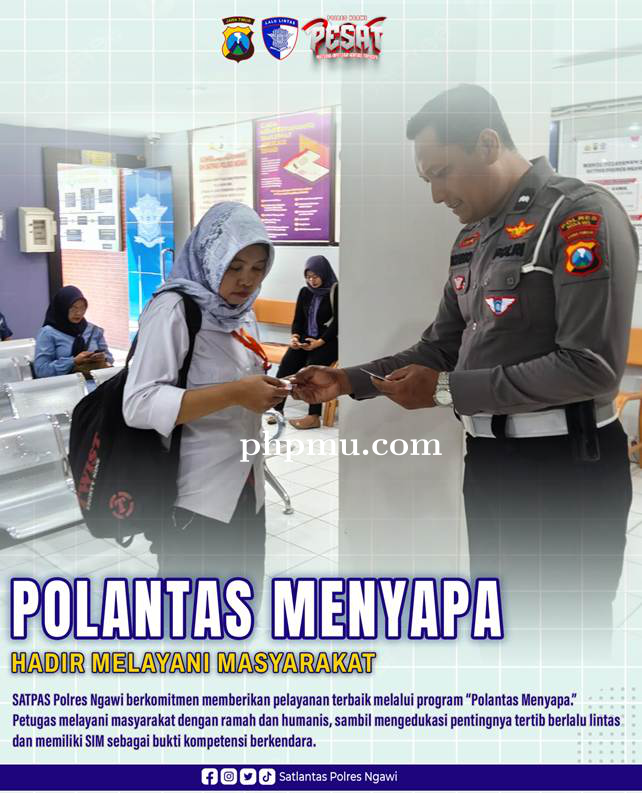 SATPAS Polres Ngawi Lanjutkan Program Polantas Menyapa, Wujudkan Pelayanan Publik yang Humanis