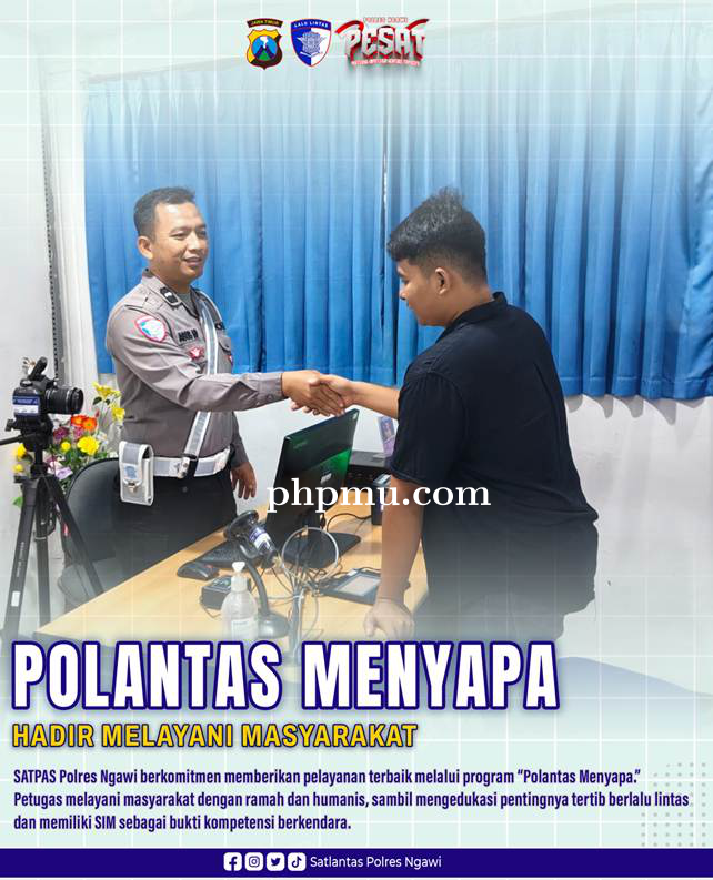 SATPAS Polres Ngawi Perkuat Pelayanan Publik Melalui Polantas Menyapa