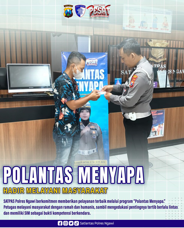 SATPAS Polres Ngawi Konsisten Hadirkan Pelayanan Humanis Melalui Program Polantas Menyapa